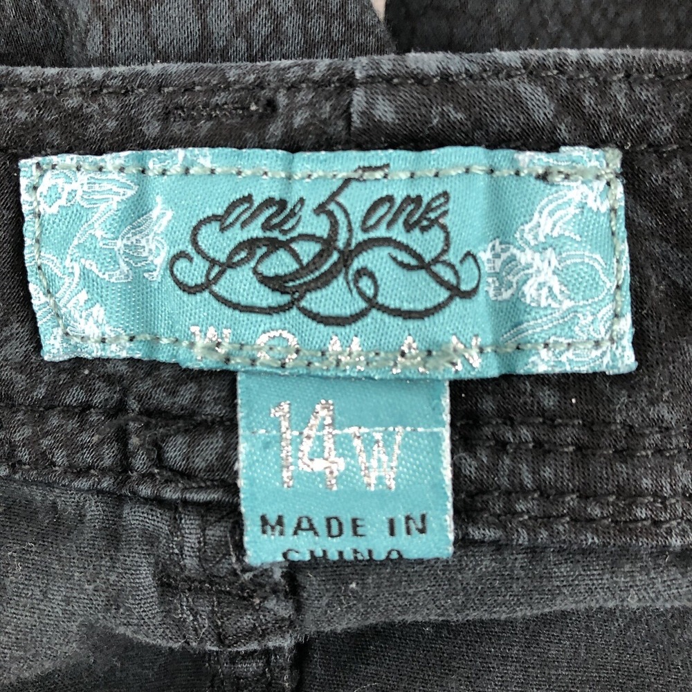 One 5 One jeans womens 14W black snake skin look super soft tapered 36 x 29 - Picture 6 of 10